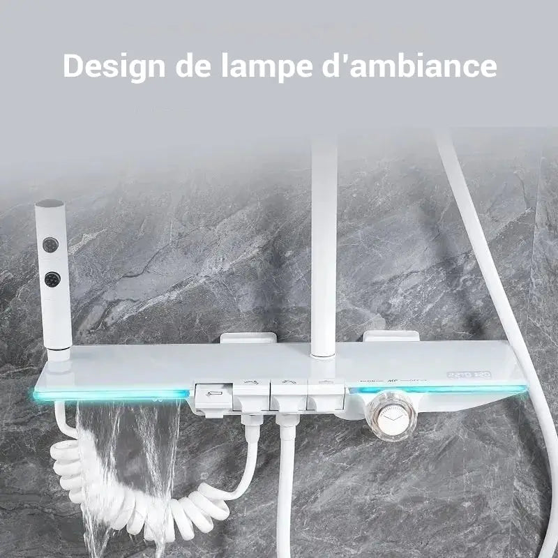 Colonne de douche blanche LED - Blanc