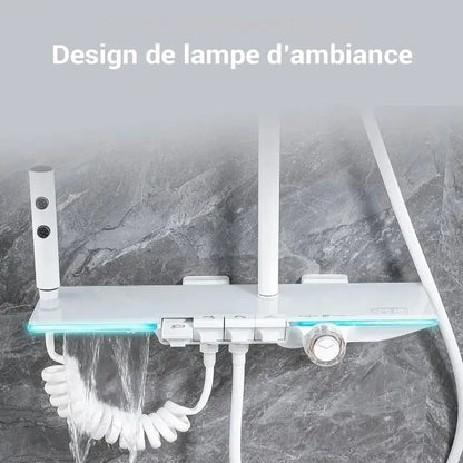 Colonne de douche blanche LED - Blanc