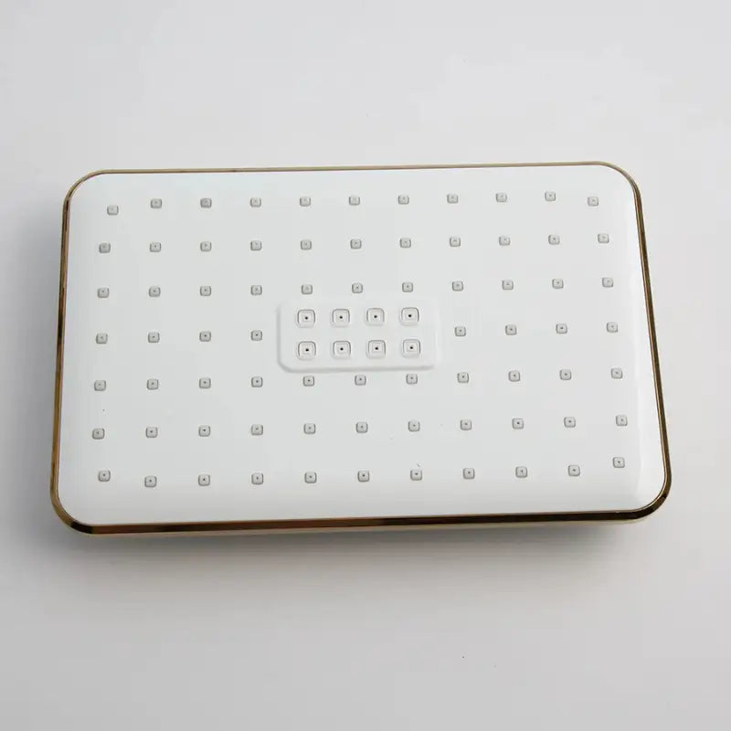 Colonne de douche blanche et or - Blanc