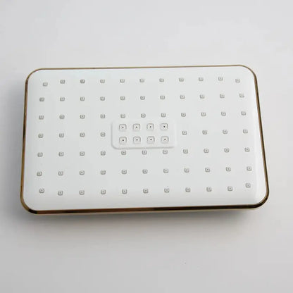 Colonne de douche blanche et or - Blanc