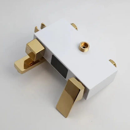 Colonne de douche blanche et or - Blanc