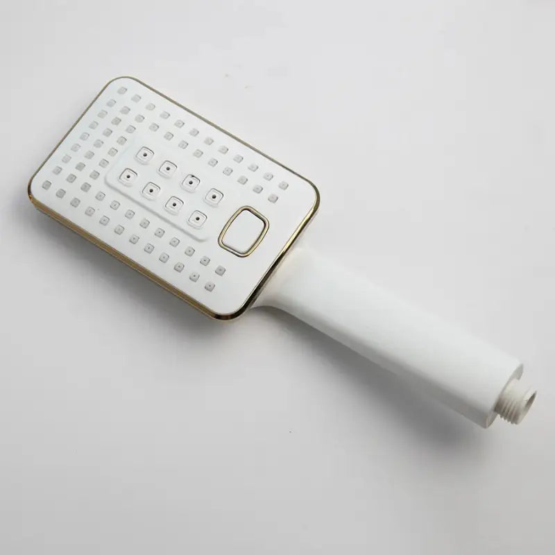 Colonne de douche blanche et or - Blanc