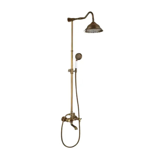 Colonne de douche bronze double pommeau - Bronze