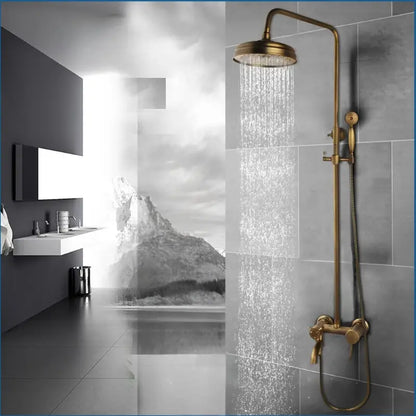 Colonne de douche bronze rond