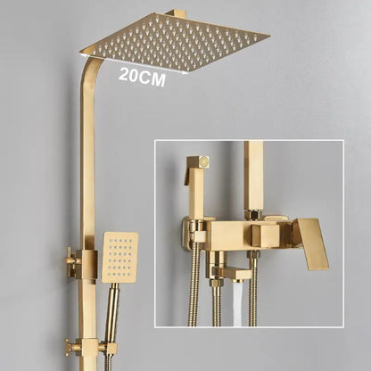 Colonne de douche carrée mécanique - 20 cm