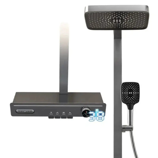 Colonne de douche carrée multi-jets - Gris