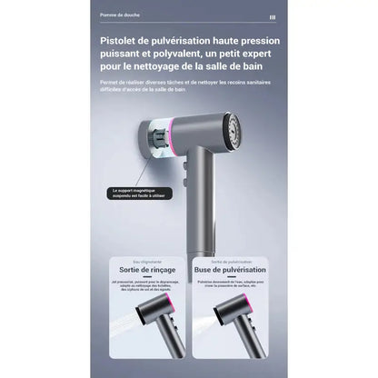 Colonne de douche carrée multi-jets - Gris