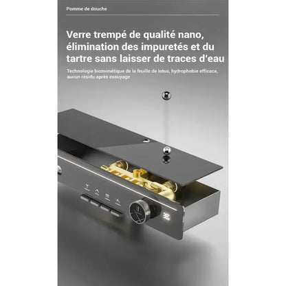 Colonne de douche carrée multi-jets - Gris