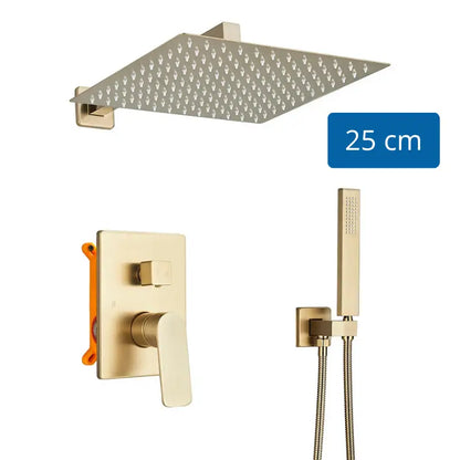 Colonne de douche carrée avec pluie de ciel