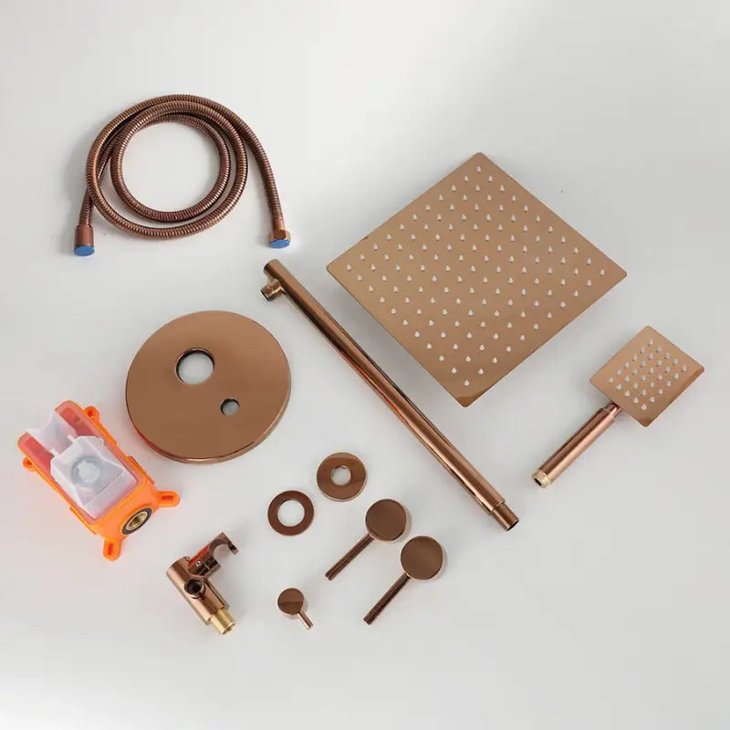 Colonne de douche cuivre pluie - Cuivre