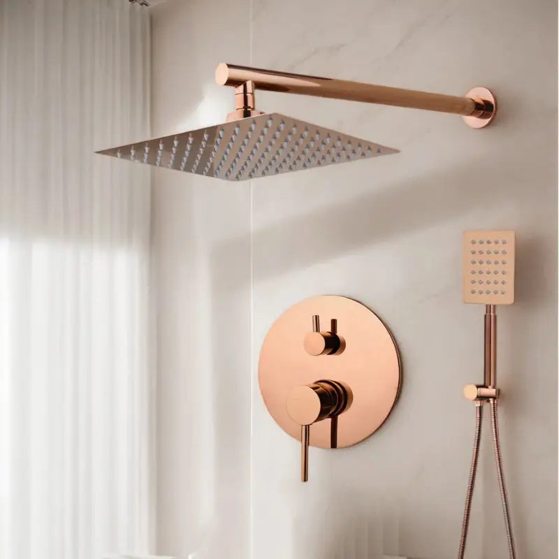 Colonne de douche cuivre pluie