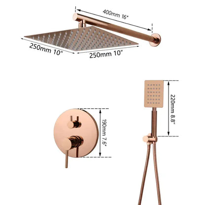 Colonne de douche cuivre pluie - Cuivre