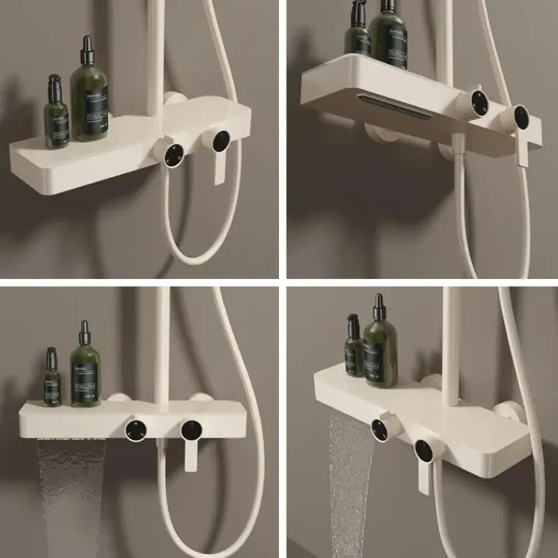 Colonne de douche design avec ciel de pluie