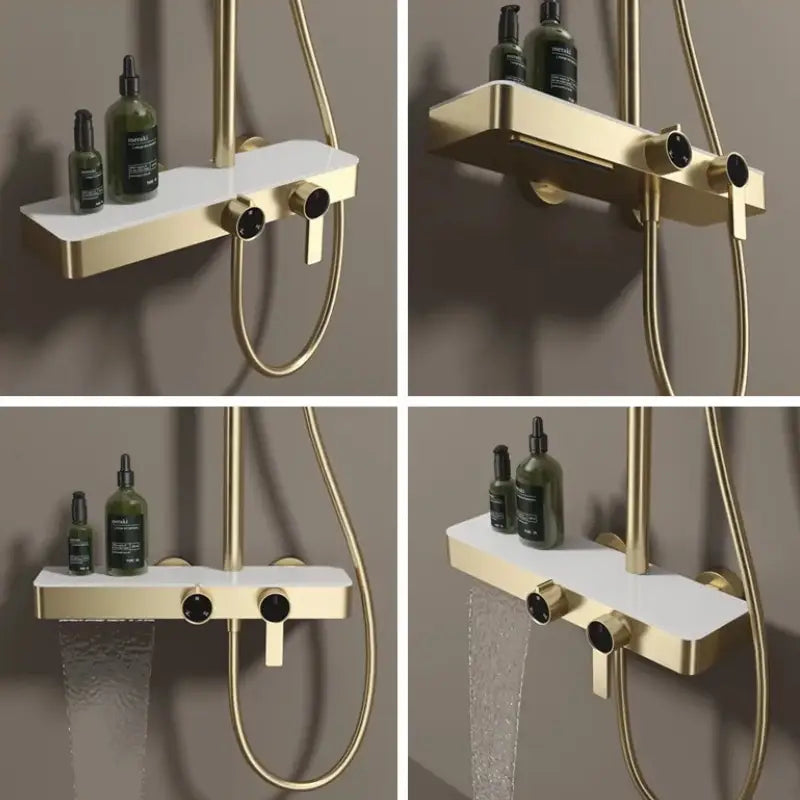 Colonne de douche design avec ciel de pluie