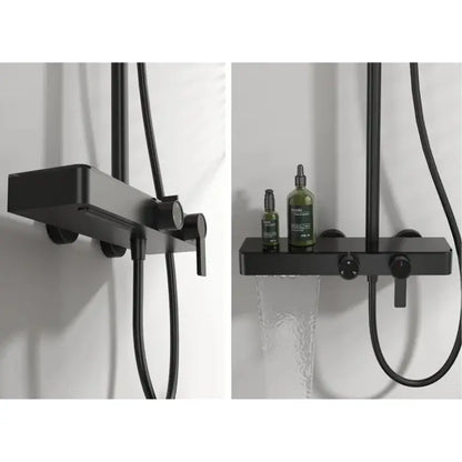 Colonne de douche design avec ciel de pluie