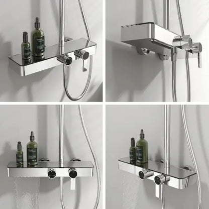 Colonne de douche design avec ciel de pluie