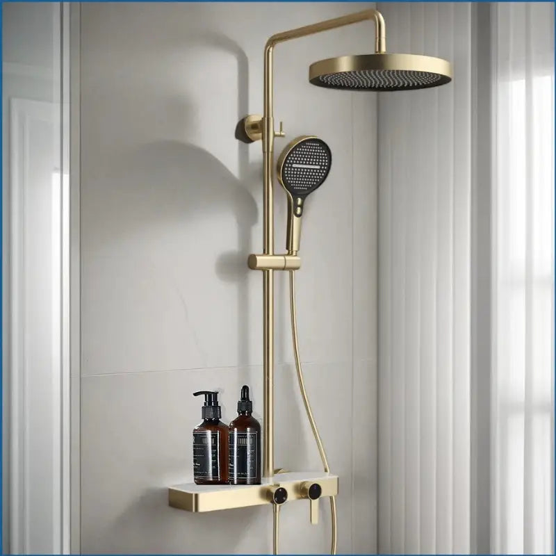 Colonne de douche design avec ciel de pluie