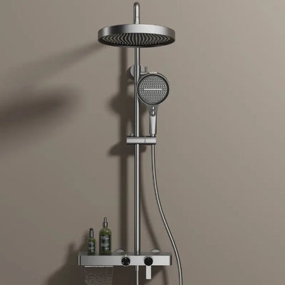 Colonne de douche design avec ciel de pluie - Gris