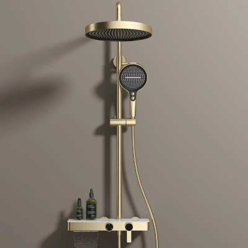 Colonne de douche design avec ciel de pluie