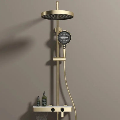 Colonne de douche design avec ciel de pluie