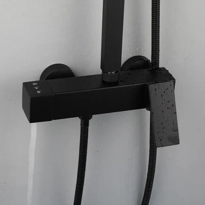 Colonne de douche design réglable - Noir