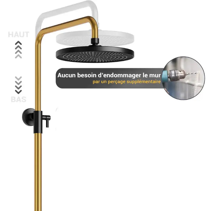 Colonne de douche design avec tablette