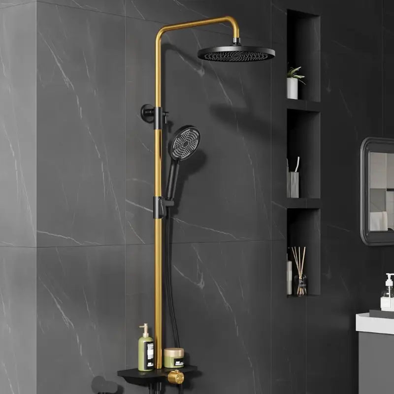 Colonne de douche design avec tablette