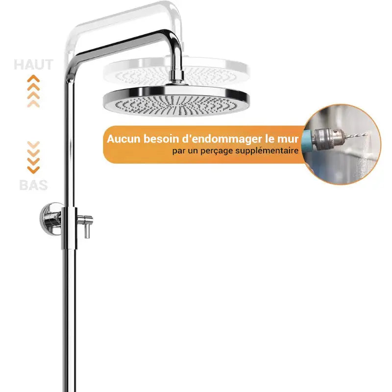 Colonne de douche design avec tablette