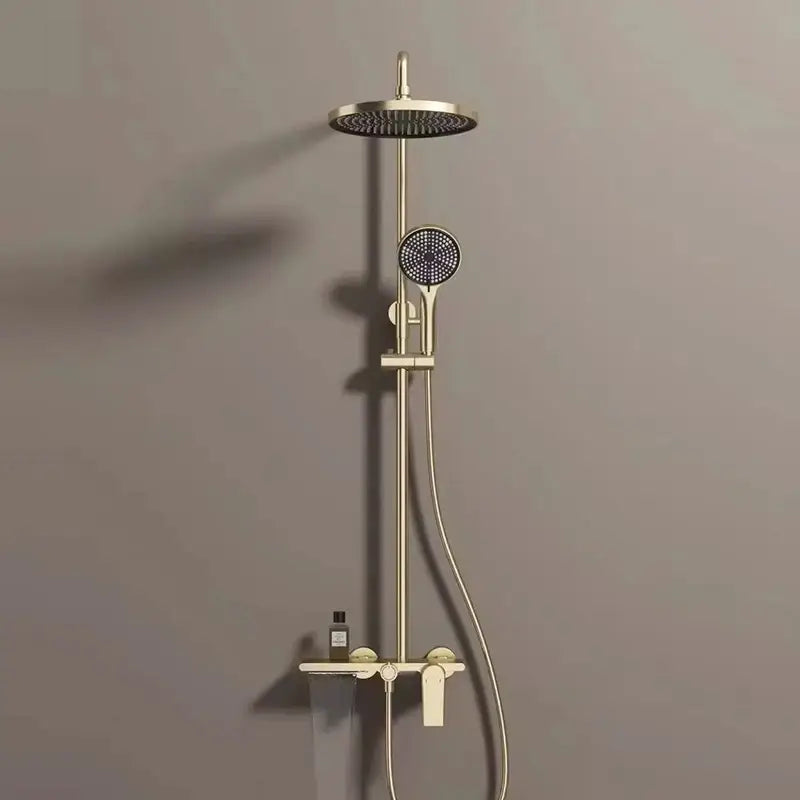 Colonne de douche dorée bec verseur