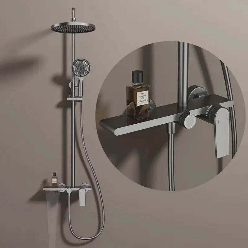 Colonne de douche dorée bec verseur - Gris