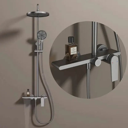 Colonne de douche dorée bec verseur - Gris