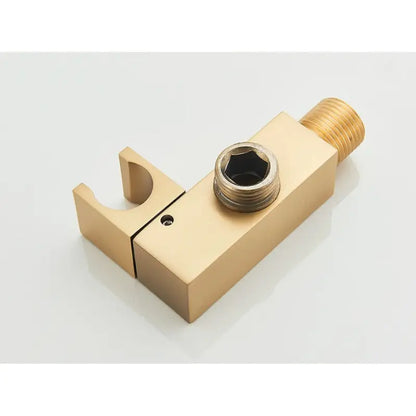 Colonne de douche dorée murale