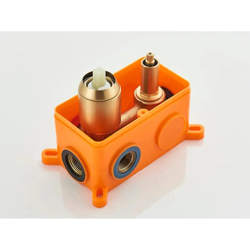 Colonne de douche dorée murale