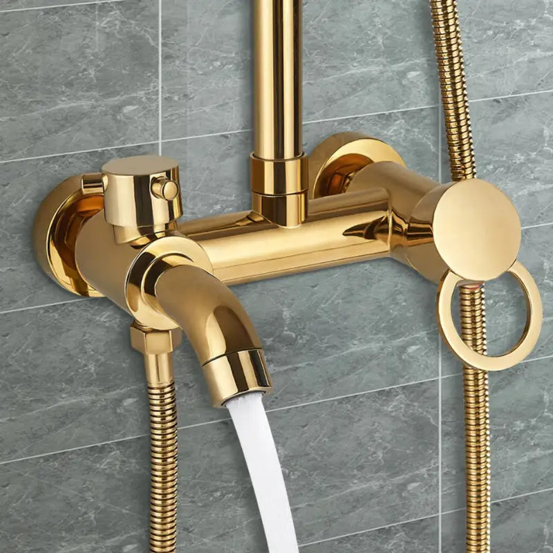 Colonne de douche dorée vintage - Or brossé