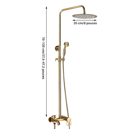 Colonne de douche dorée vintage - Or brossé