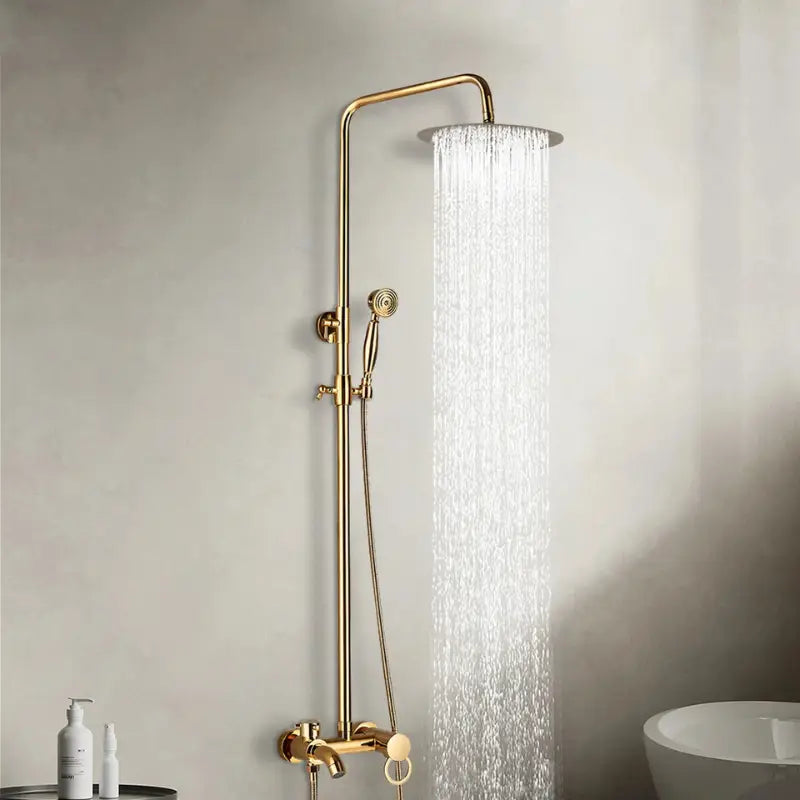 Colonne de douche dorée vintage - Or brossé