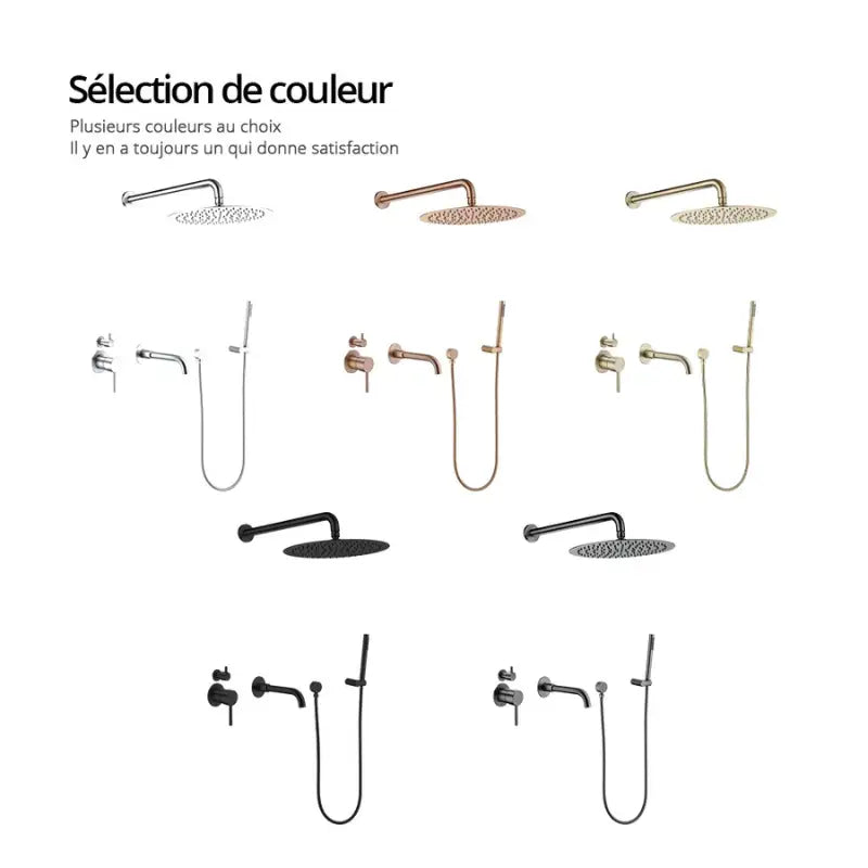 Colonne de douche encastrable brossette