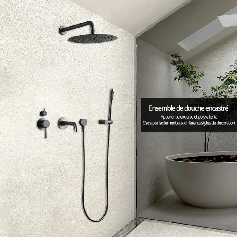 Colonne de douche encastrable brossette