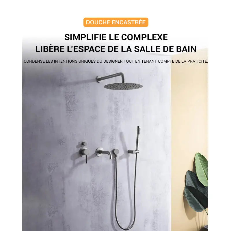 Colonne de douche encastrable brossette