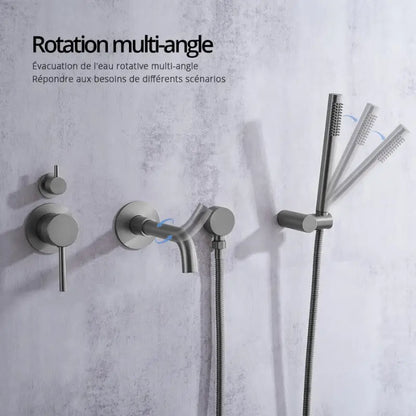 Colonne de douche encastrable brossette