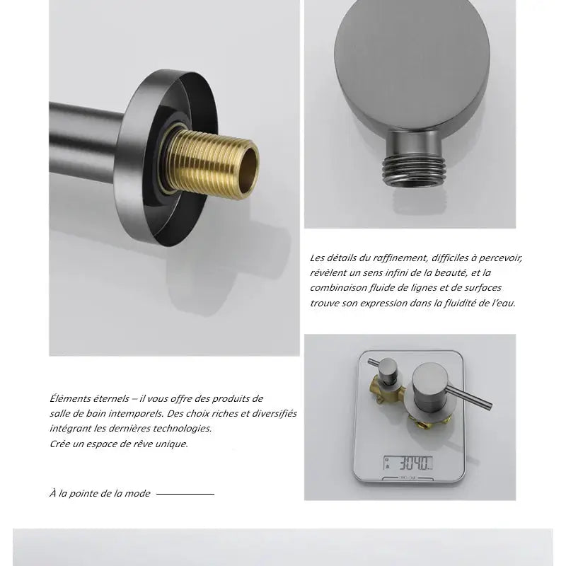 Colonne de douche encastrable brossette