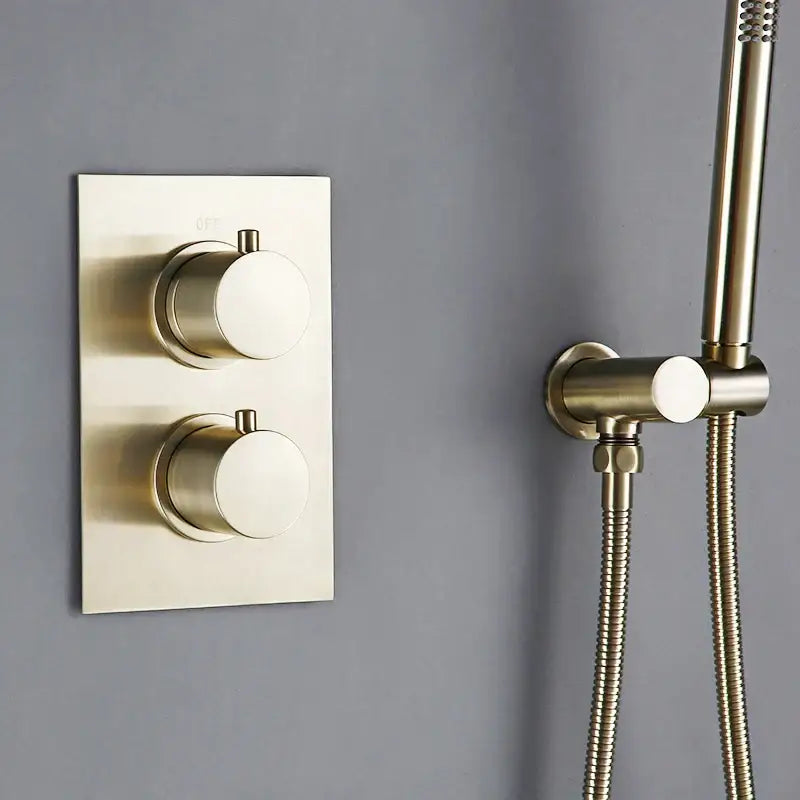 Colonne de douche encastrable avec douchette thermostatique