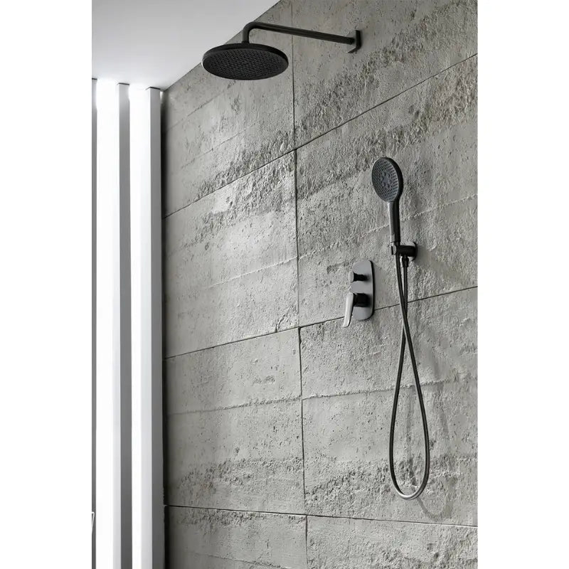 Colonne de douche encastrable laiton - Noir / 25 cm