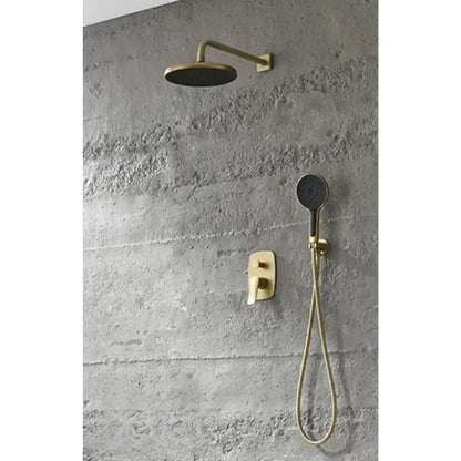 Colonne de douche encastrable laiton - Or / 25 cm