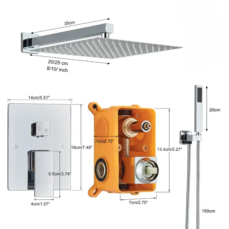 Colonne de douche encastrable murale
