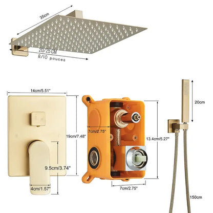 Colonne de douche encastrable plafond