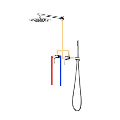 Colonne de douche encastrable ronde