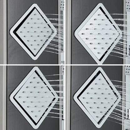 Colonne de douche hydromassante à LED - Noir