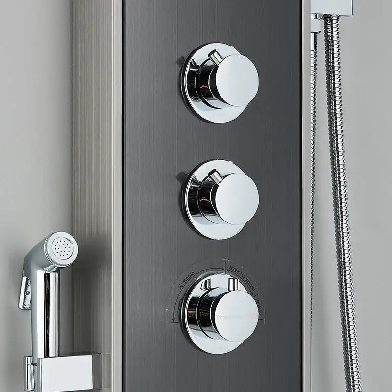 Colonne de douche hydromassante à LED - Noir