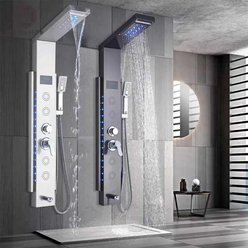 Colonne de douche hydromassante blanche
